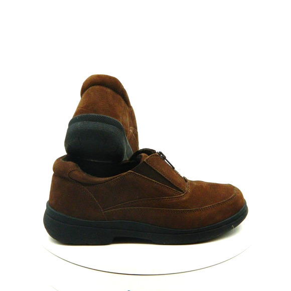 Cobbie Cuddlers Women’s Casual Shoes Sz 7 W Brown Leather Suede Slip on Zipper - Picture 3 of 6